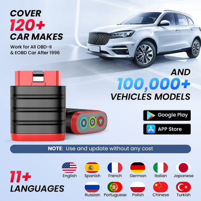 THINKDIAG Mini OBD2 Scanner for Comprehensive Vehicle Diagnostics - Lifetime Free Auto Diagnostic Tool for All Cars with Error Code Reading and Clearing