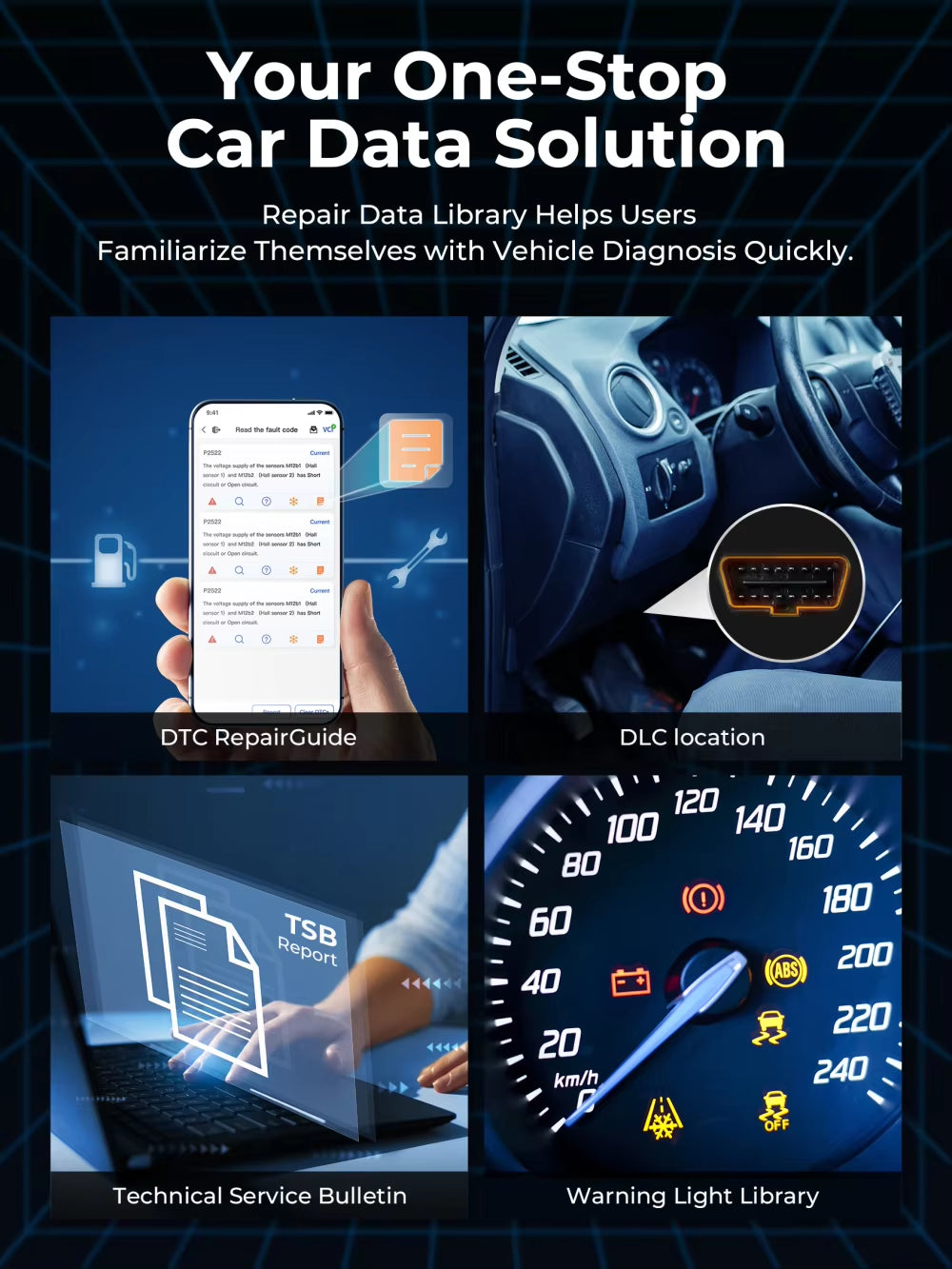 TOPDON Topscan Lite Smart Diagnostic Tool with Bluetooth OBD2 Code Reader and DTC Repair Guide