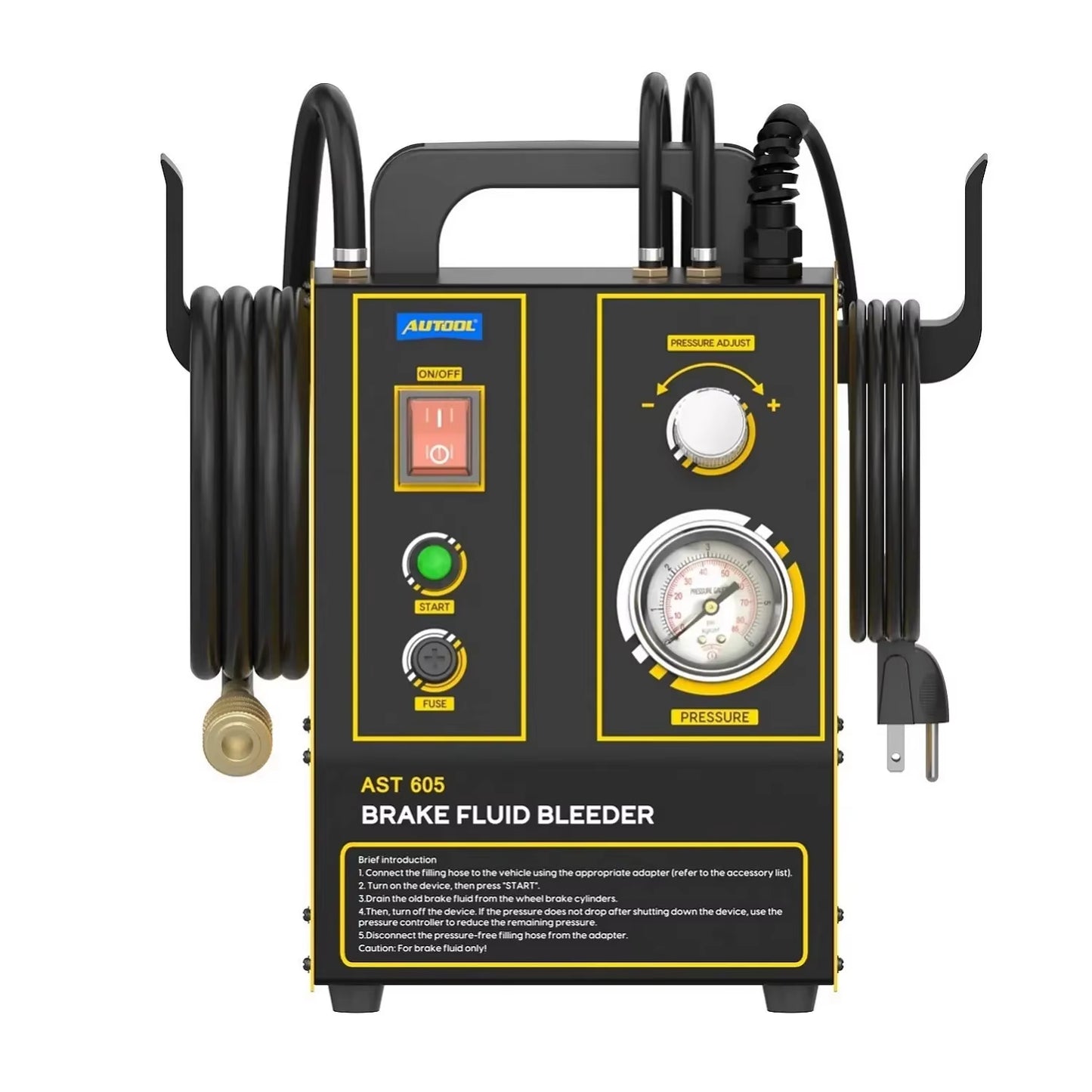 AUTOOL AST605 Car Brake Fluid Extractor and Oil Pump with 1.2L Recycling Bottle and Brake Bleeder Fluid Pump Kit