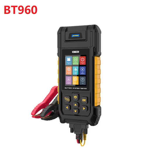 AUTOOL BT960 Digital Lithium Battery Internal Resistance and Load Capacity Analyzer with Printer for 12V, 24V, and 48V Cells