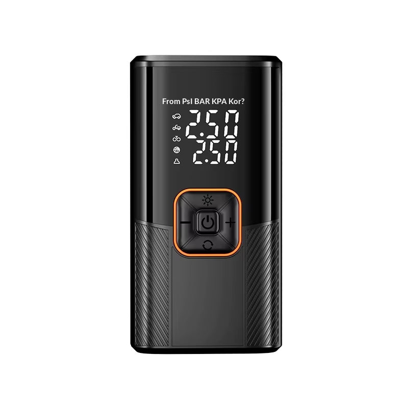 Powerful 150PSI Portable Battery-Operated Air Compressor with Tire Pressure Monitoring and LED Display