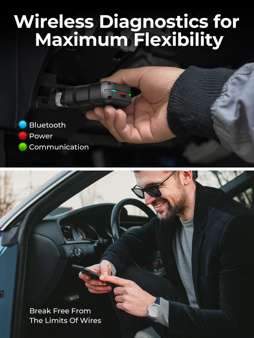TOPDON Topscan Lite Smart Diagnostic Tool with Bluetooth OBD2 Code Reader and DTC Repair Guide