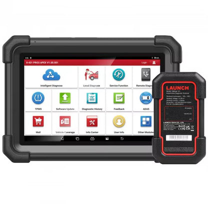 LAUNCH X431 PRO TT Full System Bidirectional Scan Tool with Dbscar VII Connector - 37+ Reset Functions for All Vehicle Makes and Models (Global/European Version)