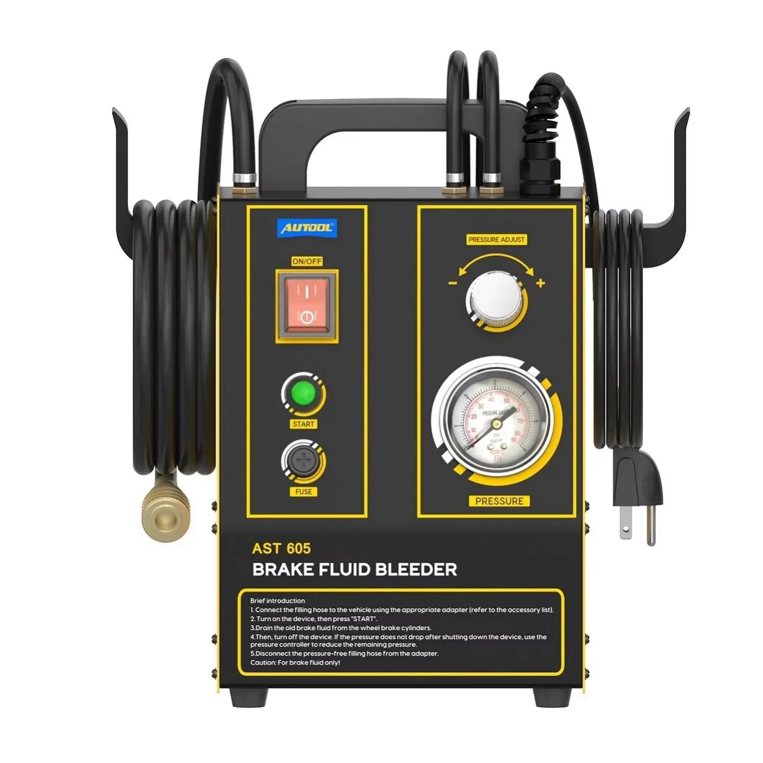 AUTOOL AST605 Car Brake Fluid Extractor and Oil Pump with 1.2L Recycling Bottle and Brake Bleeder Fluid Pump Kit