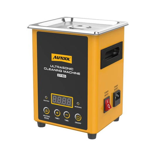 AUTOOL CT80 2L Professional Ultrasonic Cleaning Machine with 40kHz Frequency, Digital Timer, and Heating Function