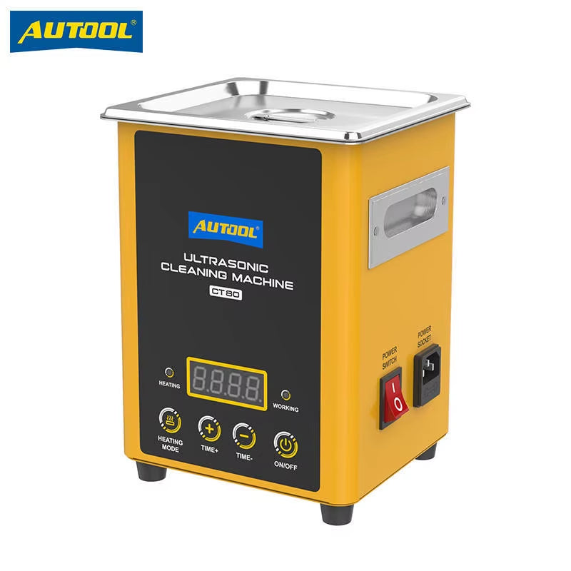 AUTOOL CT80 2L Professional Ultrasonic Cleaning Machine with 40kHz Frequency, Digital Timer, and Heating Function